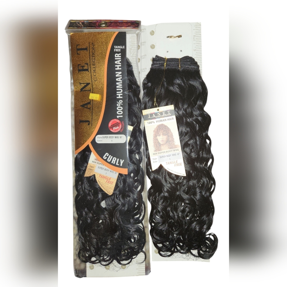 Janet Collection Super Body Wvg 16" Color 1 100%Human Hair Extensions